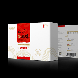 食品包装盒设计印刷_山珍海味水饺礼盒印刷